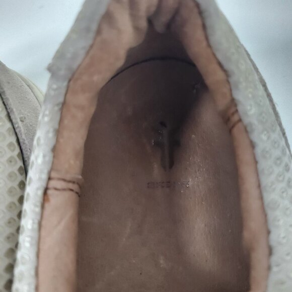 FRYE Womens Casual Sneakers Size 7 Taupe Suede Diamond Embossed Low Top Shoes - Picture 4 of 11